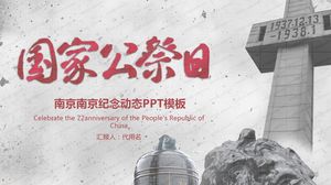 Ulusal Anma Günü Nanjing Katliamı anma ppt şablonu