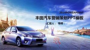 Toyota araba teması pazarlama planlaması ppt şablonu