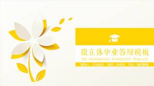 Fresh yellow graduation reply ppt template