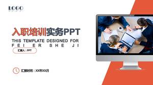 Orange department employee induction training ppt template