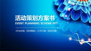Modelo de ppt de planejamento de evento de abertura azul
