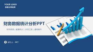 Financial data analysis statistics ppt template