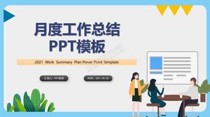 Monthly work summary ppt template