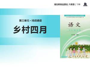 Wiejskie kwietnia Hubei Edukacja wersja szablon ppt