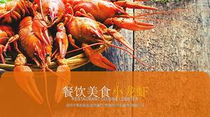 Template ppt udang karang pedas masakan tradisional Cina