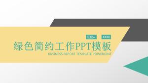 Grüne und einfache PPT-Vorlage für den Arbeitszusammenfassungsbericht zum Jahresende