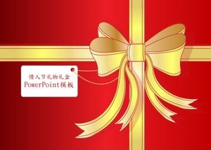 Fondo romantico rosso del regalo festivo Modello PPT di Tanabata San Valentino
