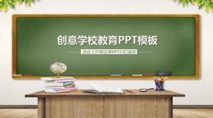 PPT-Vorlage für eine frische und kreative Schulbildungsarbeitszusammenfassung