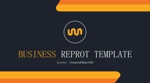 Orange business year-end work summary ppt template