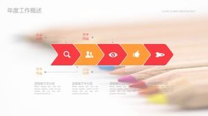 Pensil warna, template PPT laporan pembukaan kecil yang segar