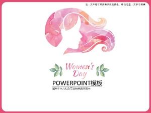 Fresh and elegant Women's Day PPT template