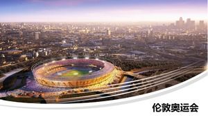 Modello PPT dello sfondo dello stadio principale dei Giochi Olimpici