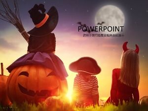 Halloween background PPT template