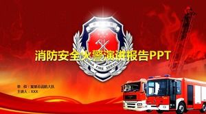 Szablon PPT promocji bezpieczeństwa pożarowego