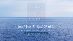 Modèle ppt de lancement de nouveau produit pour téléphone mobile OnePlus5