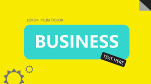 Lebendige und erfrischende blaue und gelbe einfache Business-Universal-PPT-Vorlage