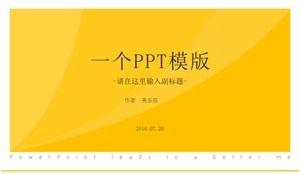Golden yellow ultimate minimalist cover talk lesson PPT template