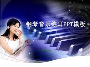 Piano and female student background music teaching PPT courseware templatePiano and female student background music teaching PPT courseware template