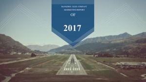 Airplane runway creative business PPT template