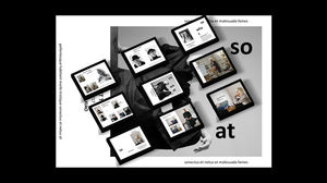Exposición de fotografía folleto folleto tema plantilla ppt