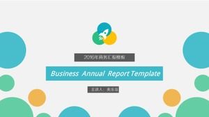 Small fresh dots concise debriefing report PPT template