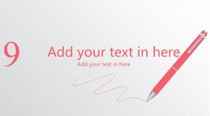 Pen line pink sweet fashion foreign PPT template