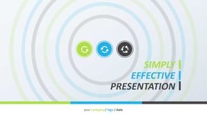 Color small fresh circle work report PPT template