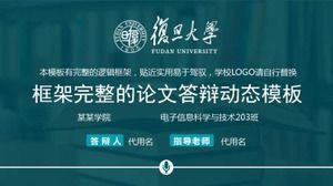 Fudan University prosty szablon obrony pracy dyplomowej PPT