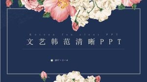 Plantillas PPT de Boutique fresca para fanáticos coreanos literarios