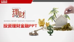 Red simple investment financial financial ppt template