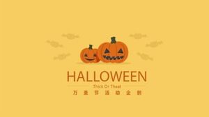 Modèle PPT de planification d'événements Halloween de mode simple orange