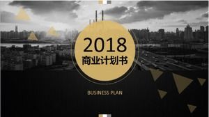 Kreative und exquisite schwarze Businessplan-Planungsbuch-PPT-Vorlage