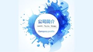 Modelo de ppt de introdução de produto de promoção de empresa minimalista azul