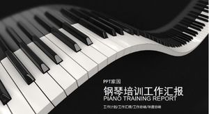 Classic atmosphere business general piano music training ppt template