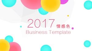 Candy color simple and flat English business general ppt template