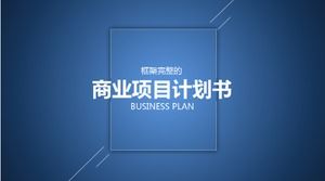Modello ppt del piano di progetto aziendale atmosfera semplice di affari blu