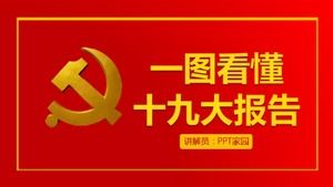 Una imagen para comprender la interpretación política de la plantilla ppt del XIX Congreso Nacional del PCCh