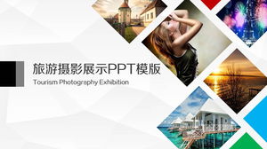 Modèle PPT d'exposition de photographie de voyage