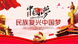 Modelos de PPT de sonho chinês para renascimento nacional