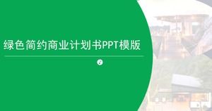 Download del modello ppt del business plan dell'atmosfera semplice verde