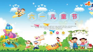 Cartoon style Children's Day PPT template
