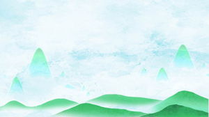 緑の新鮮な山竹蓮PPT背景画像