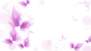 Gambar latar belakang PPT bunga tanaman abstrak ungu yang indah