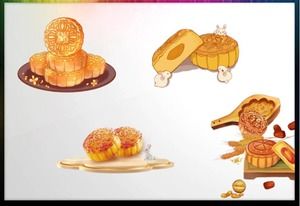 Moon cake mold and moon cake PPT material