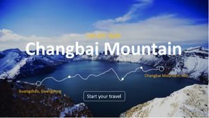 Taze ve özlü bir atmosfer Changbai Dağı manzarası ppt şablonu
