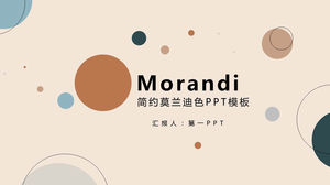 Modelo de PPT de fundo de ponto de correspondência de cores Morandi simples e moderno