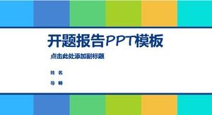 Color fresh and fashionable graduate student opening report PPT template