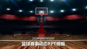 High-end atmosferycznej analizy konkurencji gry w koszykówkę dynamiczny szablon ppt
