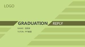 Green background fresh and refreshing general PPT template