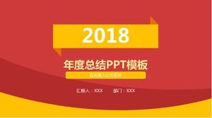 Red minimalist new year theme year-end summary ppt template